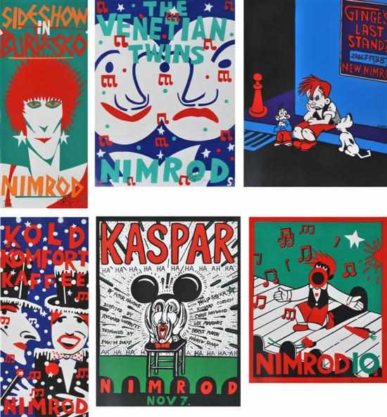 Martin Sharp born 1942 Six Posters from the Nimrod Theatre