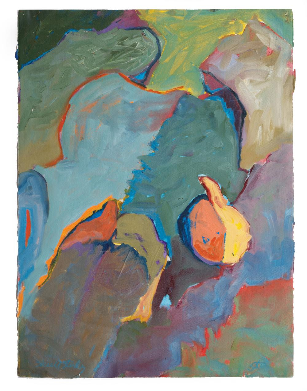 Allison Stewart American Louisiana b 1941 Skull Study acrylic on