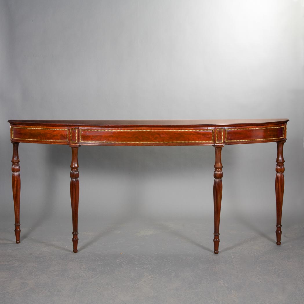 9 George III Gilt Bronze Mounted Mahogany Console The elliptical