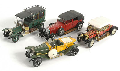 Franklin Mint Rolls Royce group of 4 1907 1910 1914