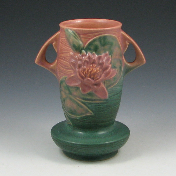 Roseville Water Lily 75 7 Vase Mint Roseville green and