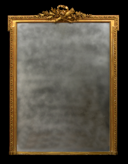 Large French Carved Giltwood Overmantel Mirror fourth quarter 19th century