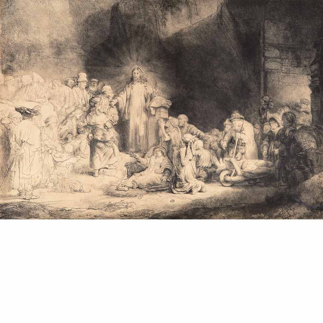7 Rembrandt van Rijn CHRIST HEALING THE SICK THE HUNDRED