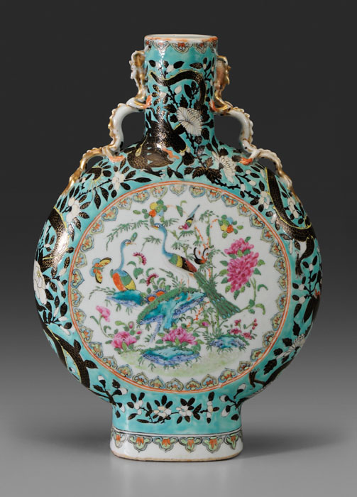 Empress Dowager Style Moon Flask Chinese early 20th century porcelain