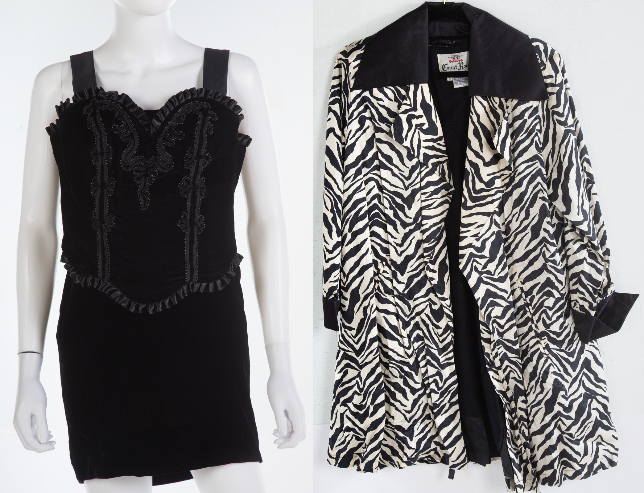 VINTAGE COAT AND VELVET SET Coat by Count Romi size