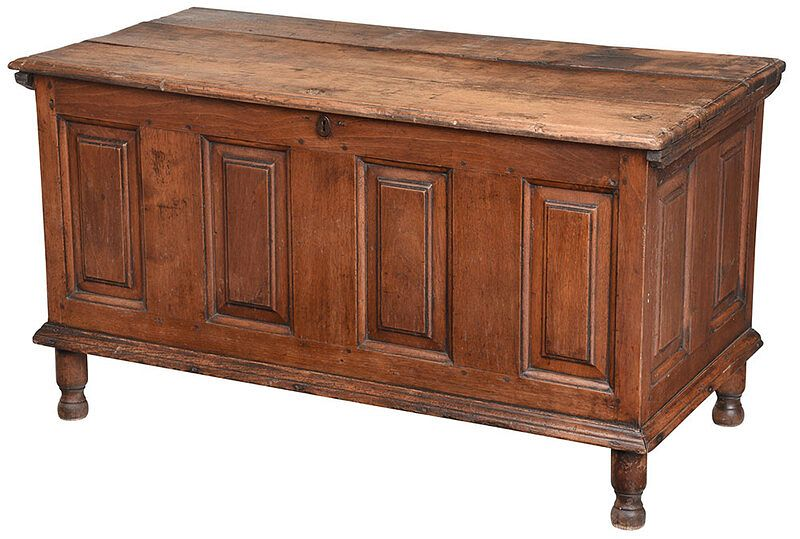 Rare Southern William and Mary Paneled Chest possibly Virginia early