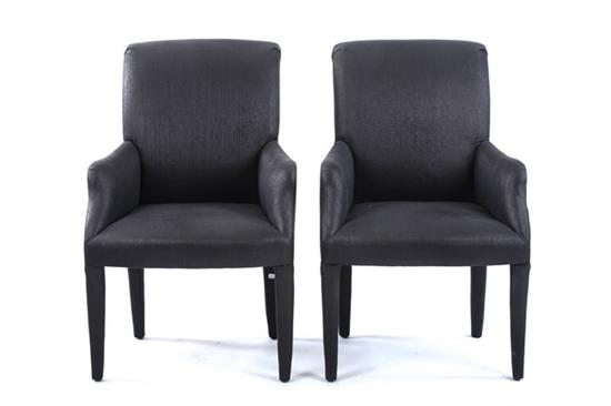 SET OF FOUR CONTEMPORARY DINING CHAIRS late 20th century Back
