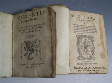 Terentius Afer Publius Terentii comoediae sex Venice Johannes Gryphius 1563