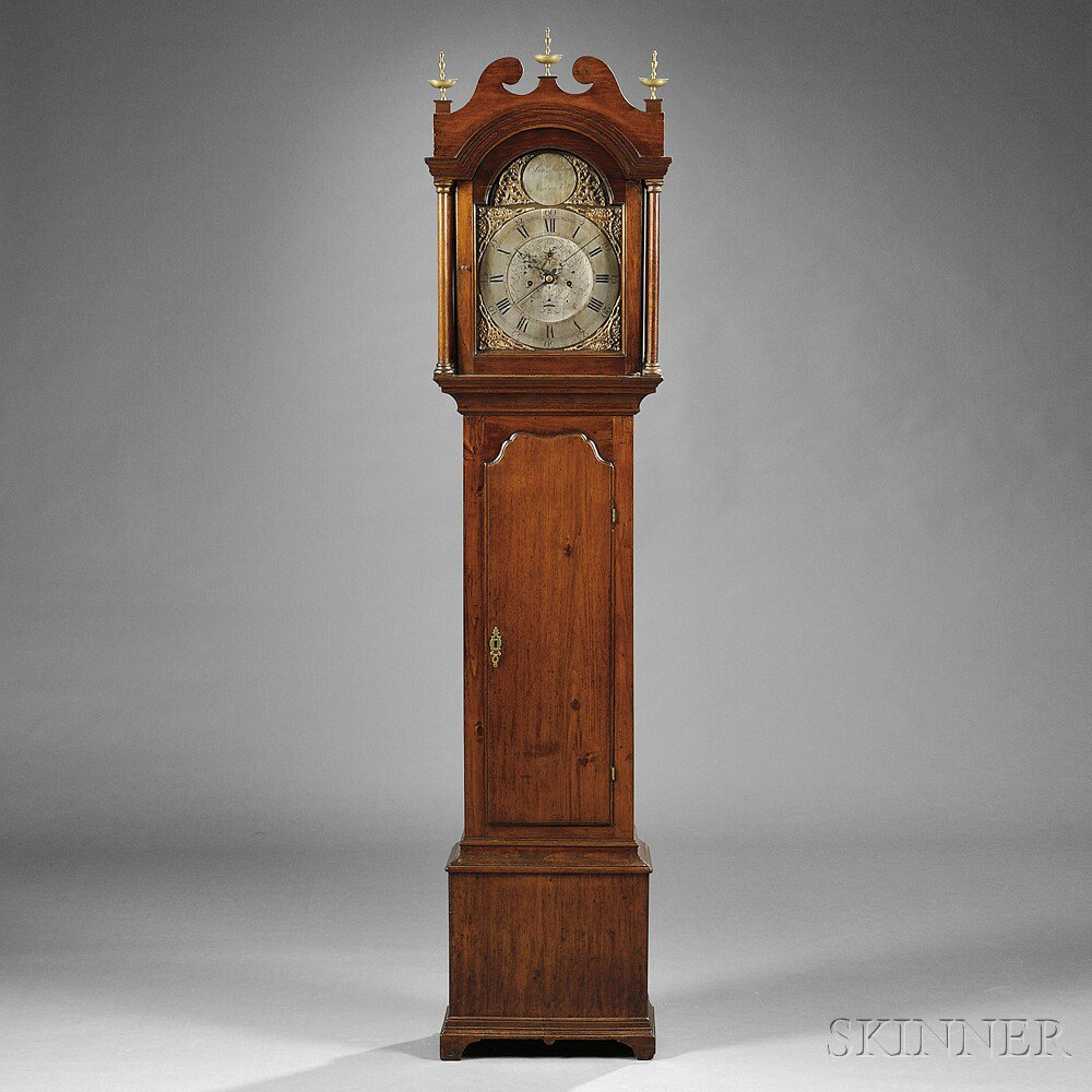 Samuel Mulliken Butternut Tall Clock Newburyport Massachusetts c 1780 the