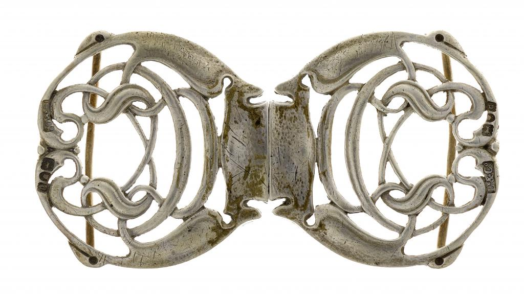 A LIBERTY CO SILVER CLYMENE WAIST CLASP DESIGNED BY ARCHIBALD