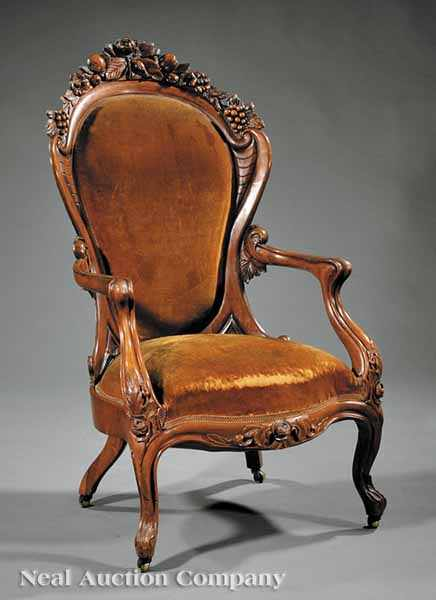 An American Rococo Carved and Laminated Rosewood Parlor Suite mid