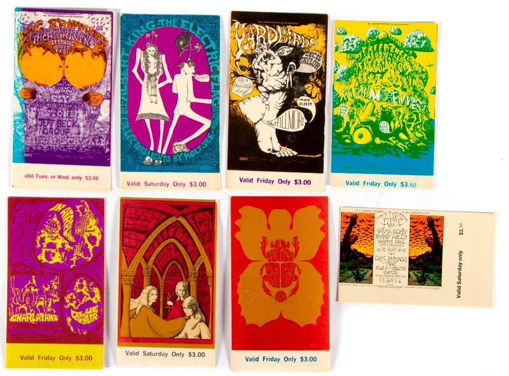 Unused tickests and backstage passes Eight unused tickets backstage passes