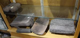 lot of 6 Metate and mano group South American executed