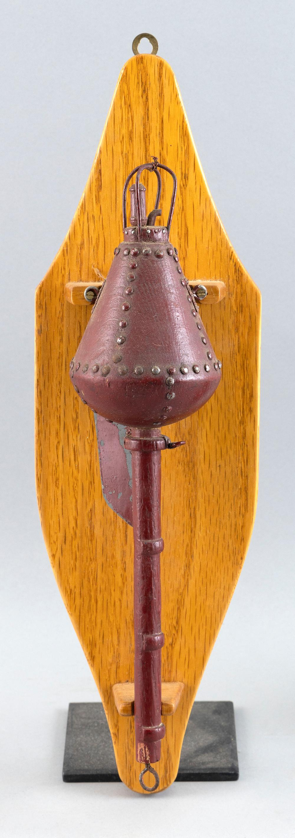 MOUNTED MODEL OF A RED NUN BUOY FIRST HALF OF