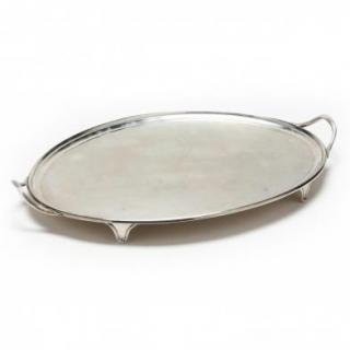 An 18th Century Reproduction Sterling Silver Tray by Tiffany Co