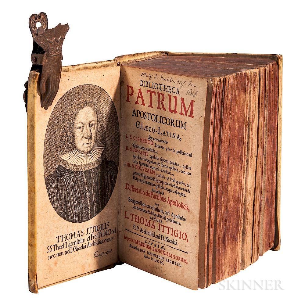Ittig Thomas 1643 1710 Bibliotheca Patrum Apostolicorum Graeco Latina Ittig