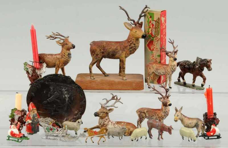 Lot of 20 Metal Christmas Decorations Description Includes five antlered