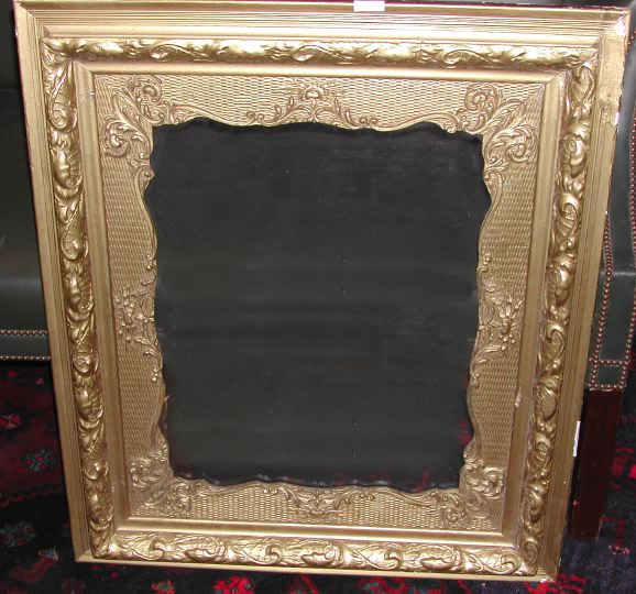 American Carved Giltwood and Plaster Picture Frame ca 1890 1895