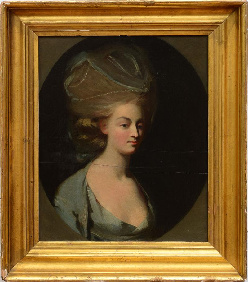 ENGLISH SCHOOL PORTRAIT OF LADY DIANA BEAUCLERK Oil on panel