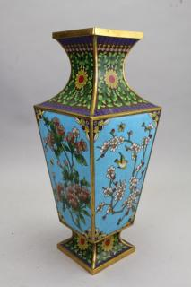 Bronze Chinese Cloisonne Vase Bronze Chinese Cloisonne Vase With cherry