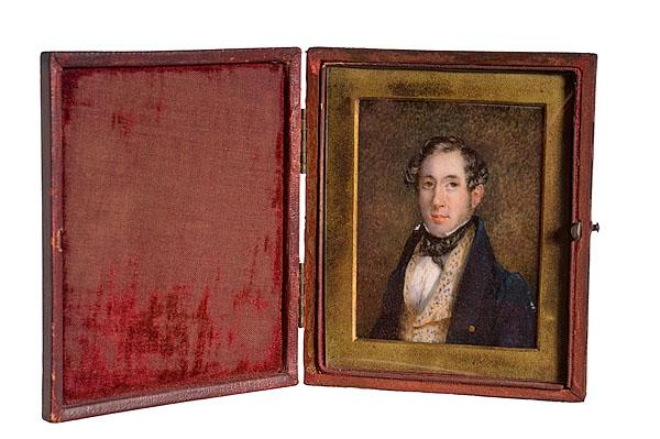 PORTRAIT MINIATURE OF A GENTLEMAN American or English ca 1830