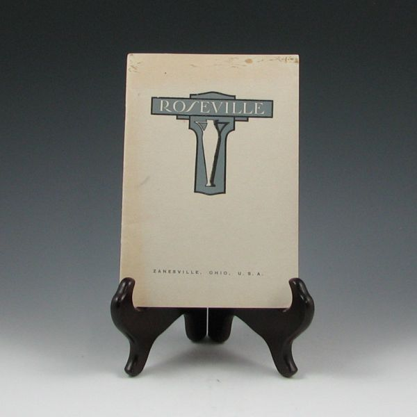 Original Roseville advertising booklet from the 1940s with floral lines