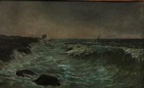 Jacob S Royer American 1883 New England Seascape Oil on