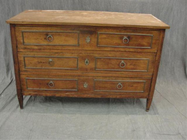 18th Century 3 Drawer Commode As is bleached and dry