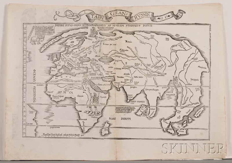 Maps and Charts World Projection Waldseemueller Martin 1470 1518 Tabu