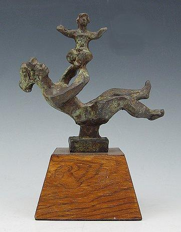 GROSS Chaim American 1904 1991 Mother Child Bronze 5 h