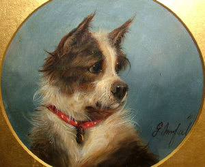 Circle of George Armfield 1808 1893 Portrait of a terrier