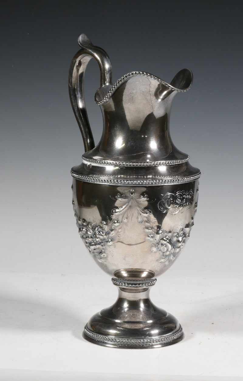 COIN SILVER JUG BY HENRY HADDOCK BOSTON Mid 19th c