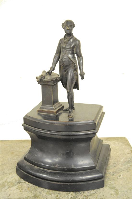 Cast bronze figure of George Washington unsigned probably English 18th