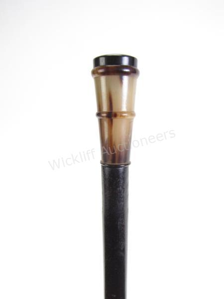 Tortoise Shell Blow Dart Cane solid ebony shaft tortoise shell