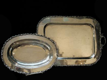 Sterling silver twin handled tray and serving bowlemma pasaje alameda