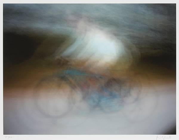 Jim Campbell American born 1956 Dynamism of a Cyclist 2001
