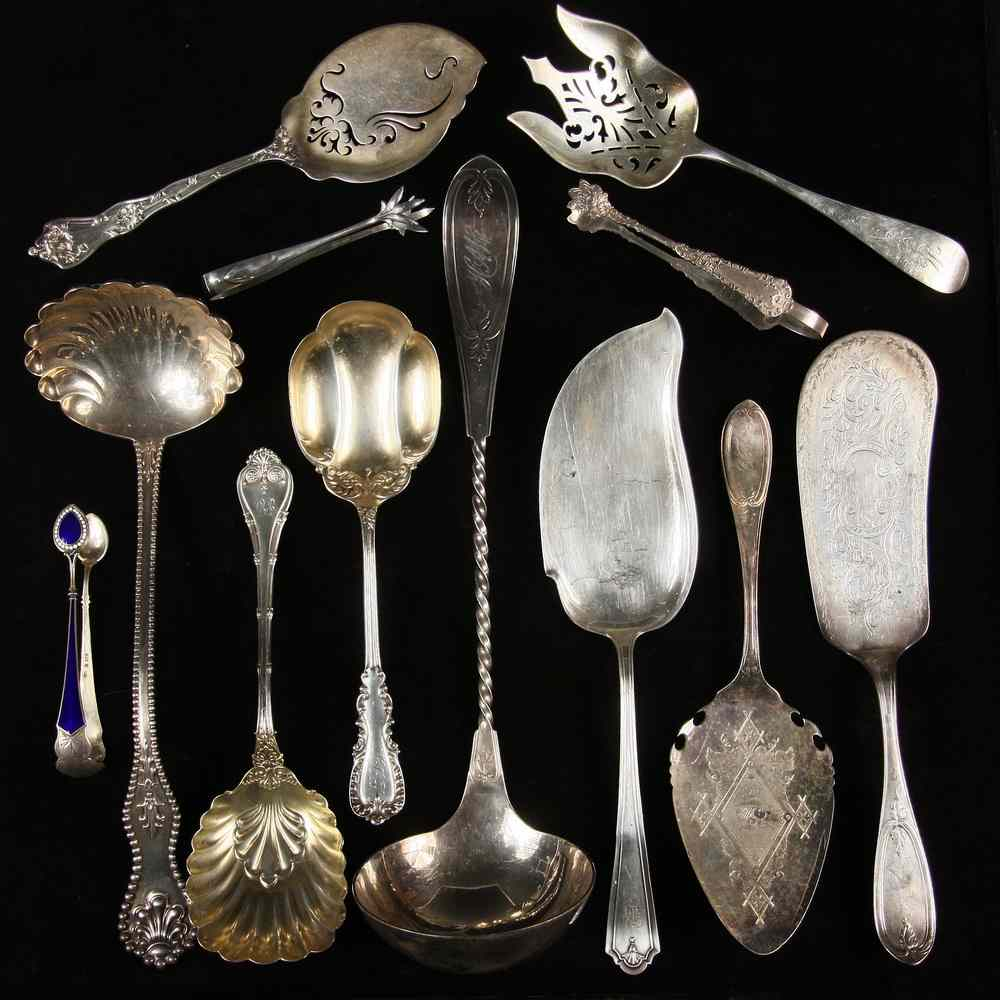 81 PCS STERLING FLATWARE SERVING PCS Including 24 Spoons Forks