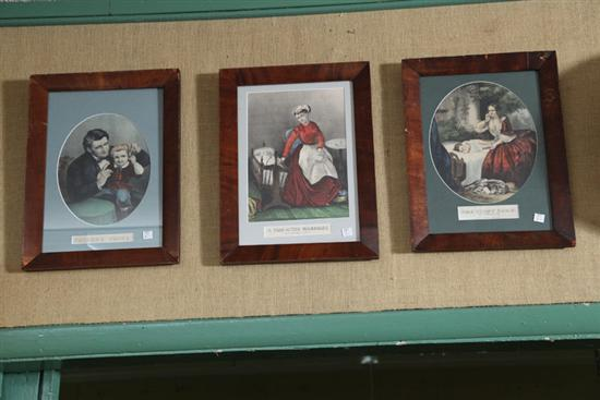 THREE CURRIER IVES PRINTS All small folios Fathers Pride The