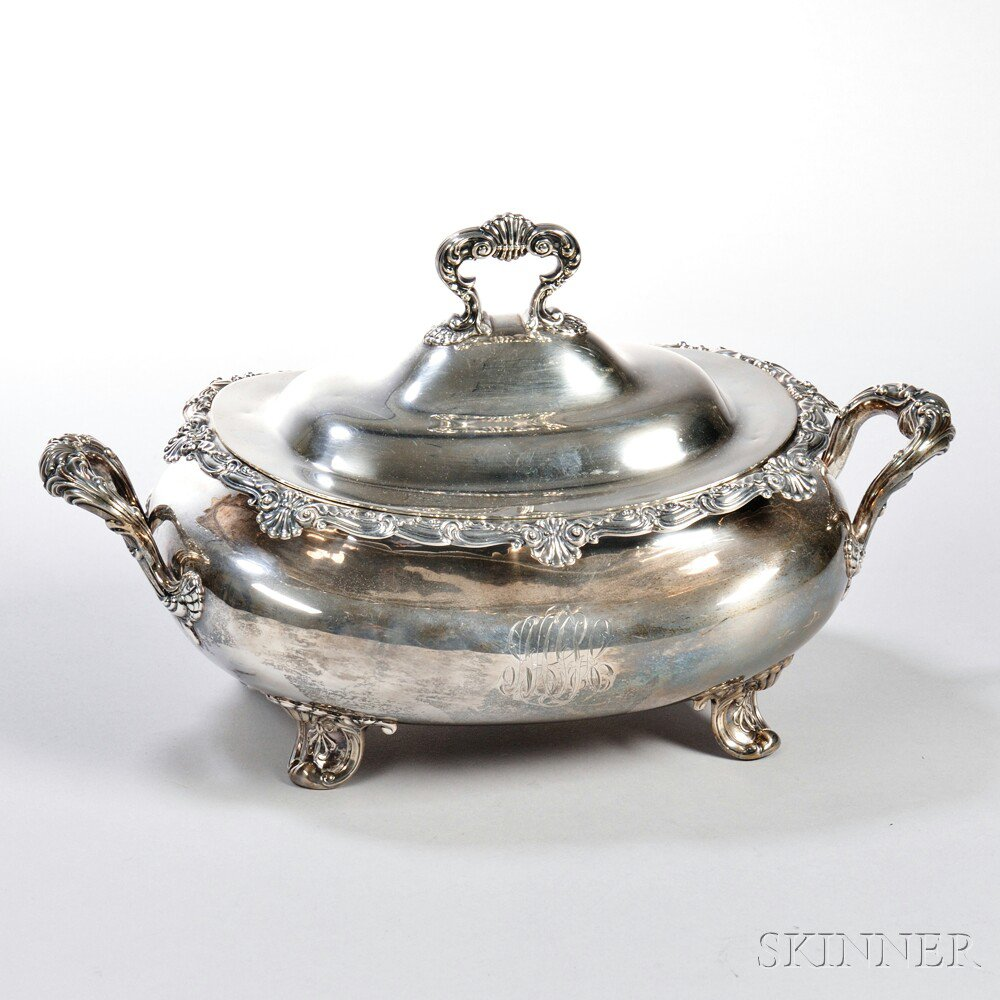Gorham Sterling Silver Covered Tureen Providence 1899 ovoid with a