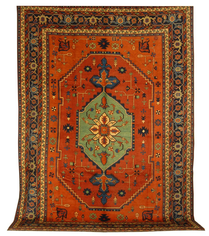 ORIENTAL RUG TRIBAL IN SERAPI DESIGN 9 10 x 13