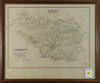 Vintage Map Penn Boquette from Westmoreland County Atlas Copper engraved