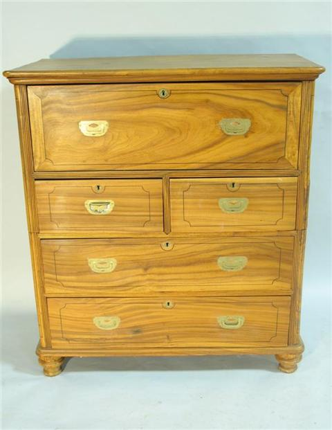 COLONIAL PADOUK WOOD CAMPAIGN BUTLER S DESK 19th century the