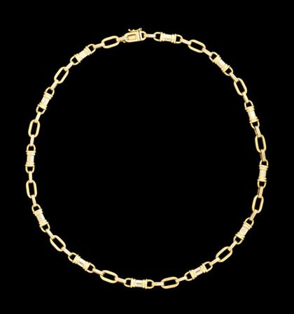 18 karat yellow gold equestrian style necklace Horse bit form