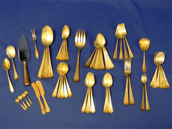 STERLING Gorham Fairfax pattern 58 pieces all monogrammed with the