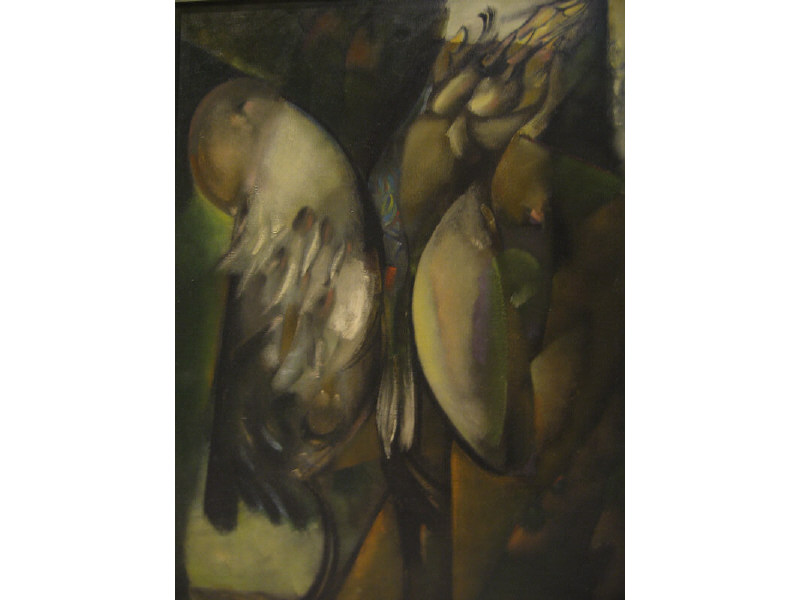 EDWARD BOCCIA AMERICAN B 1921 RE BIRTH 1961 oil on