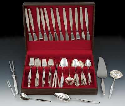 Sterling Silver Gorham Dinner Set in Classique Pattern With Box