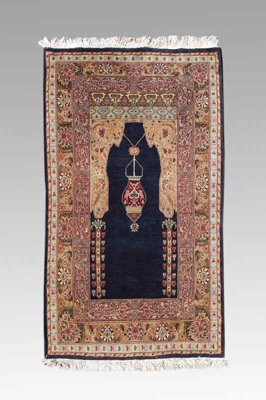 MODERN PAK PERSIAN HAND KNOTTED WOOL PRAYER RUG 2 7