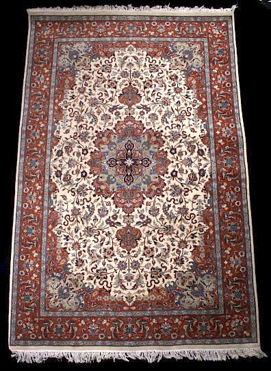Central Medallion Motif Pak Kashan Wool Rug Featured in this