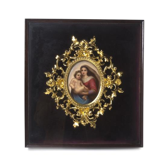 Sale 321 Lot 293 A Bavarian Porcelain Plaque depicting the