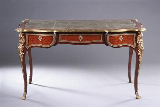LOUIS XVI STYLE MAHOGANY BUREAU PLAT early 20th century with